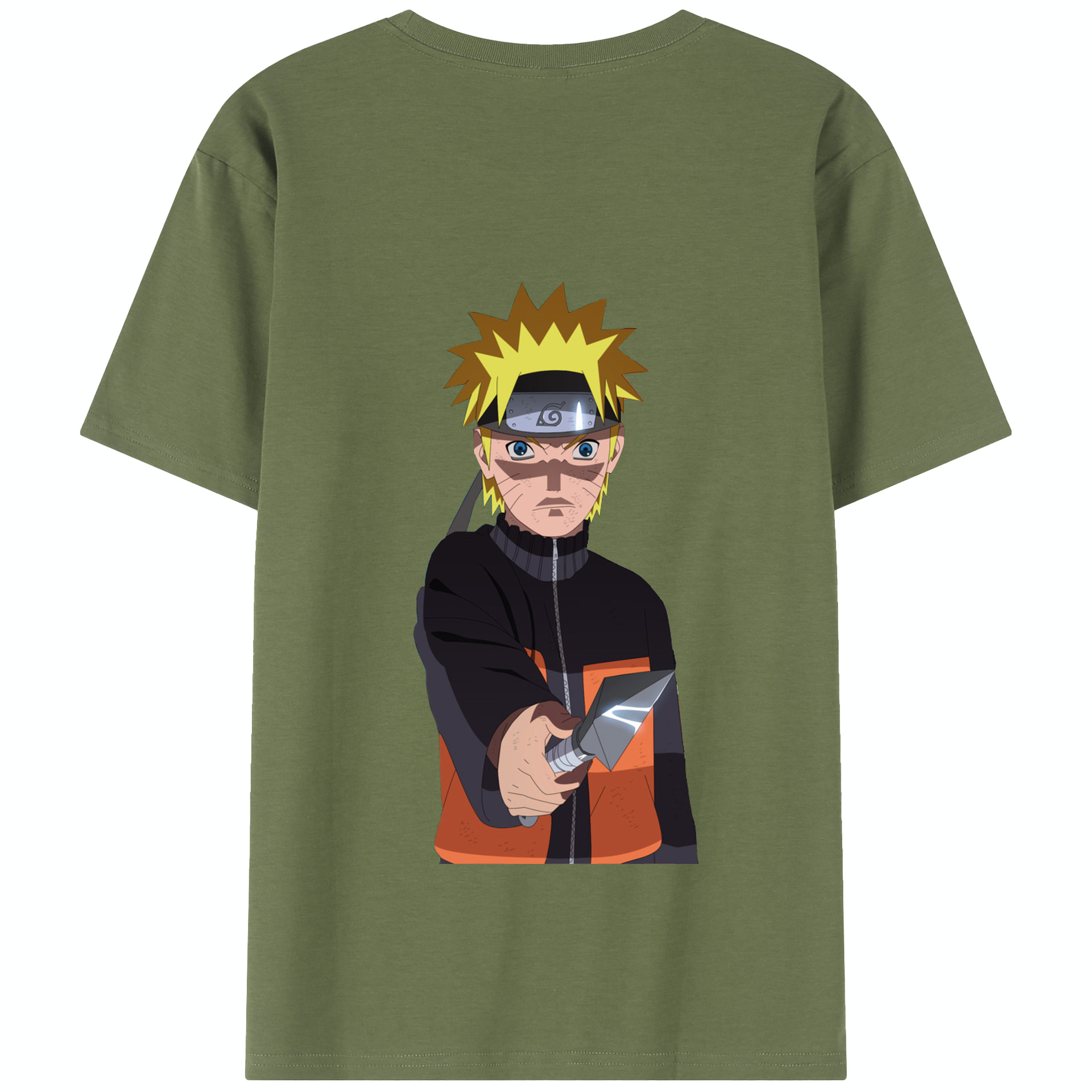 （画像用） NARUTO -ナルト- うずまき ナルト Uzumaki Naruto 綿100％半袖Tシャツ（背面プリント）